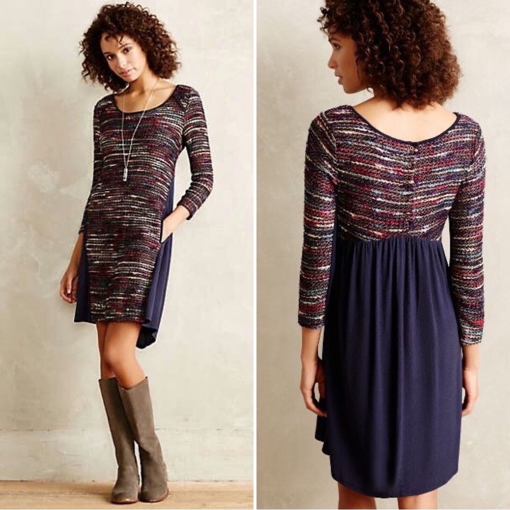 Anthropologie Maeve Marled Boucle Dress - Size XL